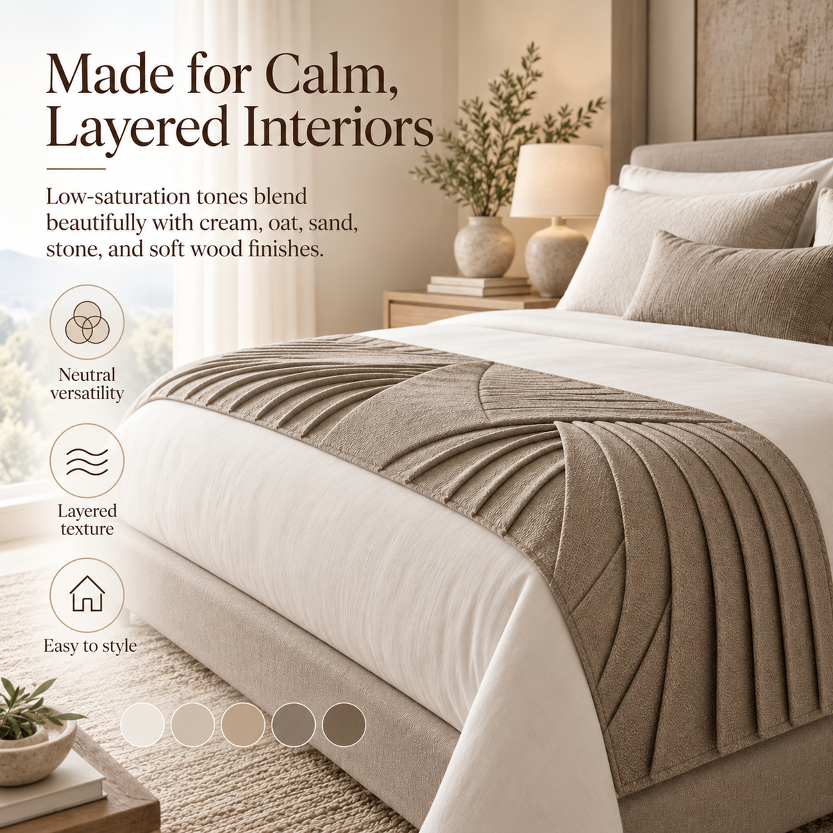 Weavlixa ™ Convertible Sculptural Bed Runner
