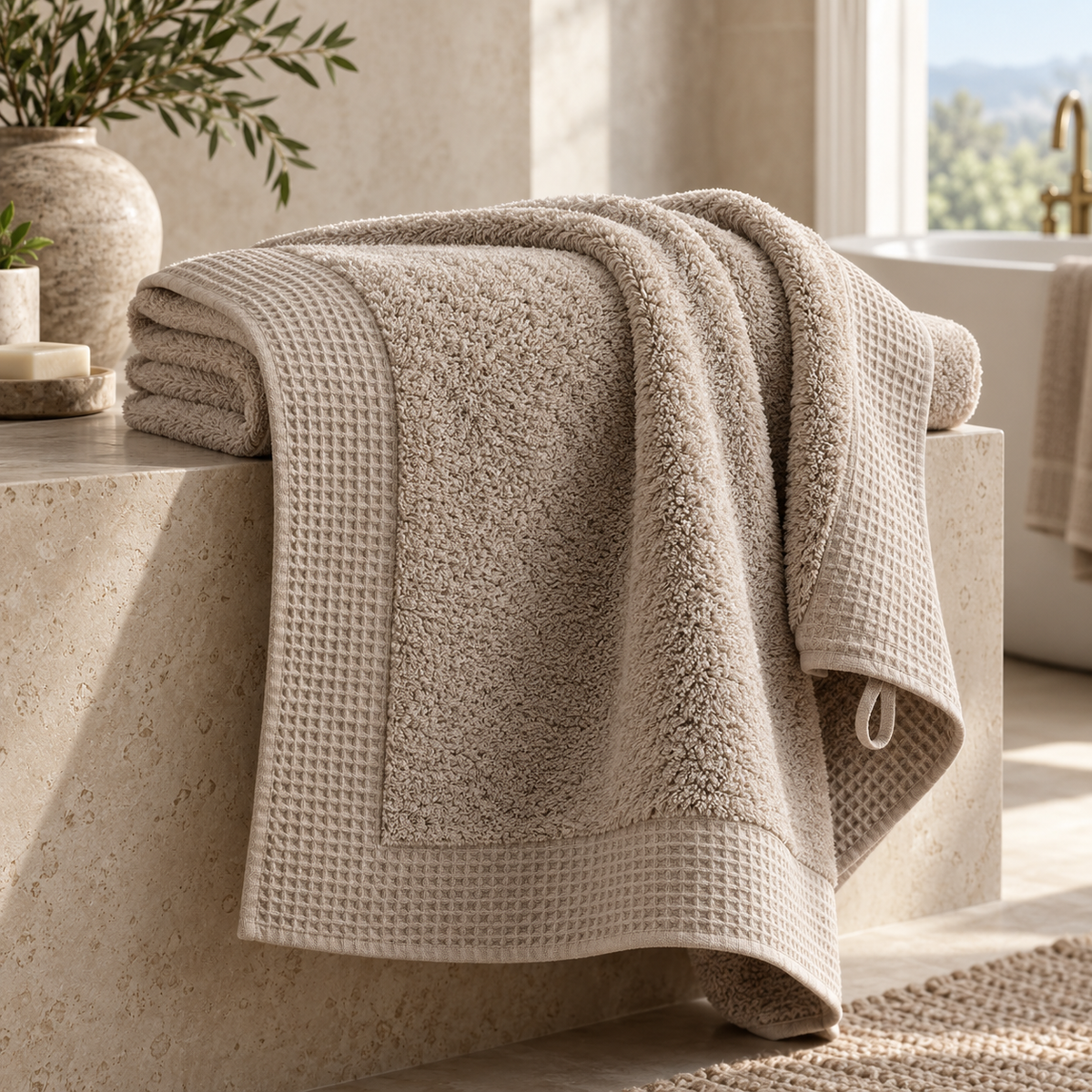 Weavlixa ™ Contour-Weave Bath Towel