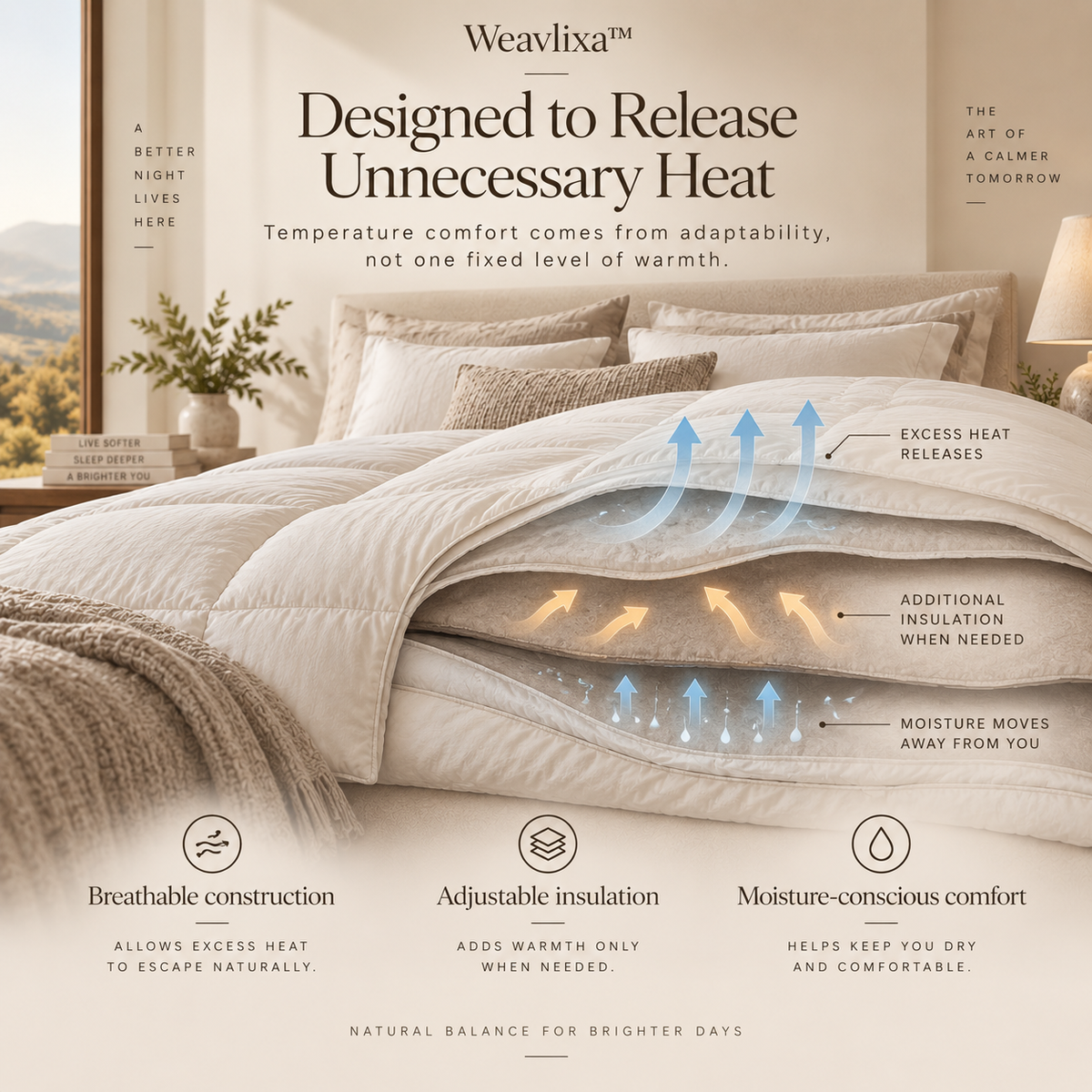 Weavlixa™ Layered Temperature-Regulating Duvet One Bed.