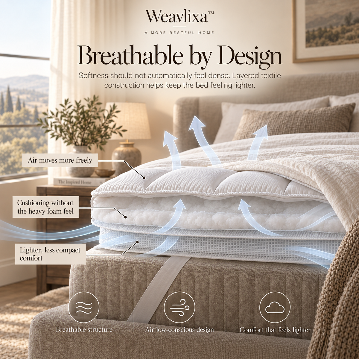 Weavlixa™ Hotel Cloud Mattress Topper
