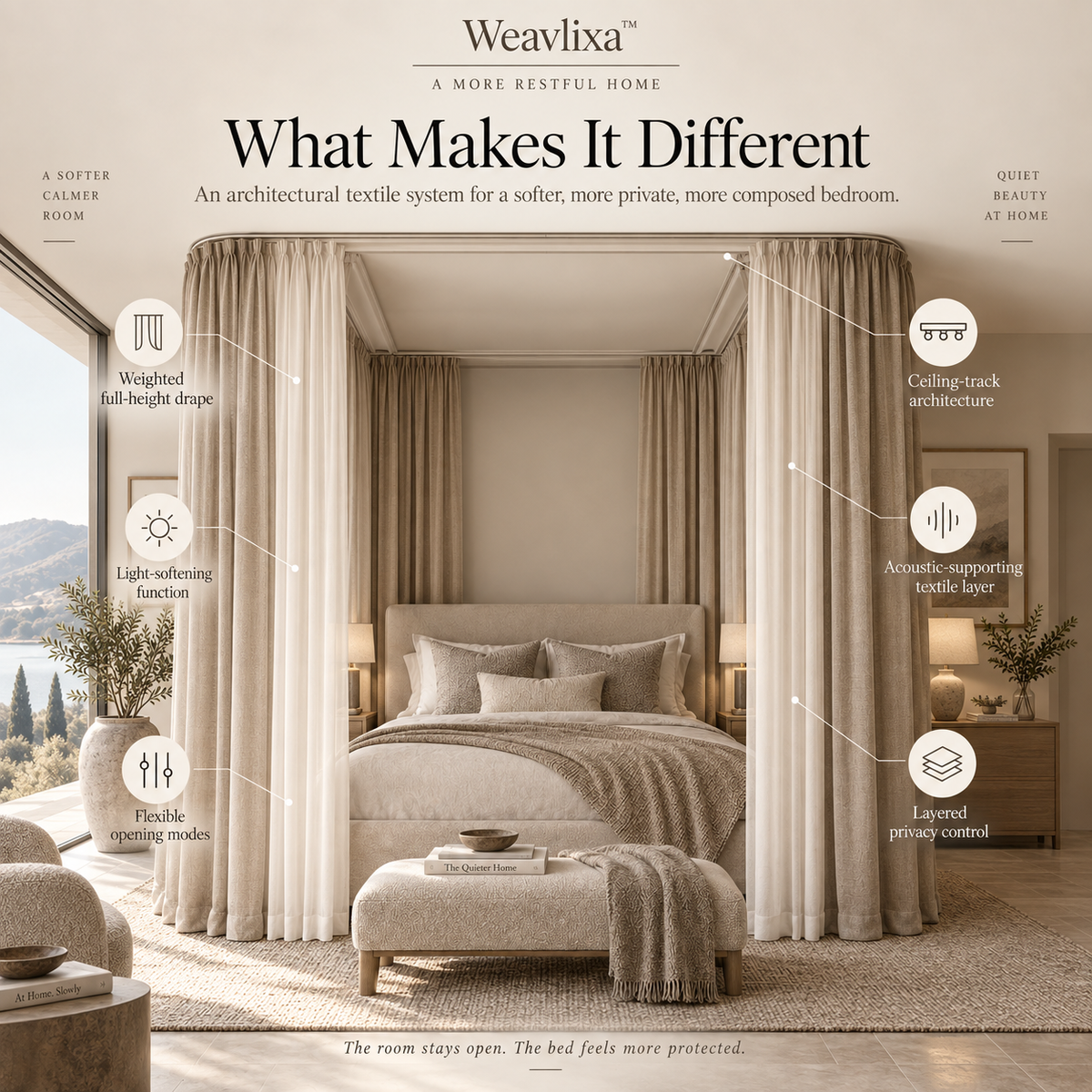 WEAVLIXA™ Weighted Acoustic Bed Canopy
