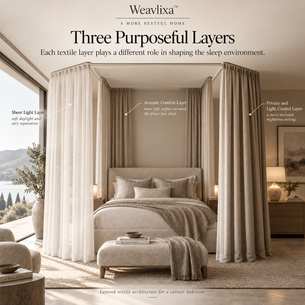 WEAVLIXA™ Weighted Acoustic Bed Canopy