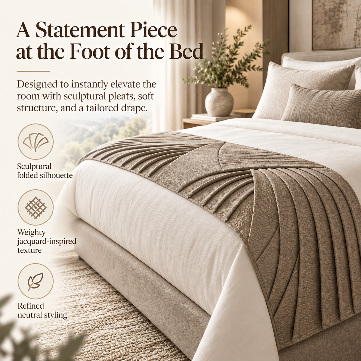 Weavlixa ™ Convertible Sculptural Bed Runner
