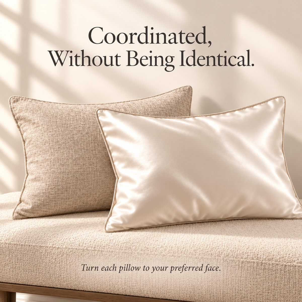 Weavlixa ™ Silk–Linen Reversible Sleep Set